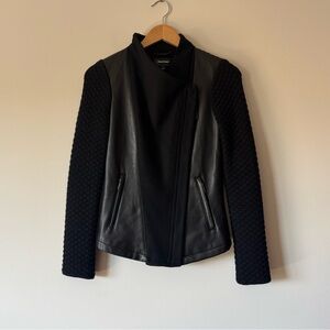 NWOT Mackage Lamb Leather Wool Moto Jacket